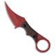 Mantis Mantis Sabot IV Fixed Blade Karambit Knife Black/Red Twill CF 2.7" Red, Black/Red, Bohler M390, adult, BHQ-193952