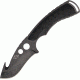 Mantis Master Fixed Blade Knife, Black Guthook PE Knife, Black Handle MANTA2XLB