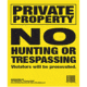 Maple Leaf Press No Trespassing Sign 10 x 12 in, Vertical, 25 Pk, Yellow, NTP-4-25