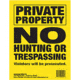 Maple Leaf Press No Trespassing Sign 8.5 x 11 in, Vertical, 25 Pk, Yellow, NTP-3-25