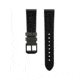 Marathon Cross Hatch 2-Piece Strap, Italian Leather, IP Black Buckle, 20mm, Moss Green, Standard, WS-LT-MGBK-20-ST
