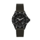 Marathon Cross Hatch 2-Piece Strap, Italian Leather, IP Black Buckle, 20mm, Moss Green, Standard, WS-LT-MGBK-20-ST