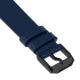 Marathon Cross Hatch 2-Piece Strap, Italian Leather, IP Black Buckle, 20mm, Royal Blue, Standard, WS-LT-RBBK-20-ST