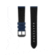Marathon Cross Hatch 2-Piece Strap, Italian Leather, IP Black Buckle, 20mm, Royal Blue, Standard, WS-LT-RBBK-20-ST