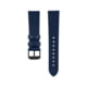 Marathon Cross Hatch 2-Piece Strap, Italian Leather, IP Black Buckle, 20mm, Royal Blue, Standard, WS-LT-RBBK-20-ST