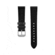 Marathon Cross Hatch 2-Piece Strap, Italian Leather, Parkerized Buckle, 20mm, Black, Standard, WS-LT-BKPS-20-ST