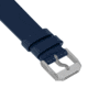 Marathon Cross Hatch 2-Piece Strap, Italian Leather, Parkerized Buckle, 20mm, Royal Blue, Extra Long, WS-LT-RBPS-20-XL