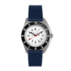 Marathon Cross Hatch 2-Piece Strap, Italian Leather, Parkerized Buckle, 20mm, Royal Blue, Extra Long, WS-LT-RBPS-20-XL