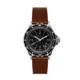 Marathon Cross Hatch 2-Piece Strap, Italian Leather, Steel Buckle, 20mm, Cognac, Standard, WS-LT-CGSS-20-ST