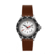Marathon Cross Hatch 2-Piece Strap, Italian Leather, Steel Buckle, 20mm, Cognac, Standard, WS-LT-CGSS-20-ST