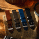 Marathon Cross Hatch 2-Piece Strap, Italian Leather, Steel Buckle, 20mm, Moss Green, Extra Long, WS-LT-MGSS-20-XL