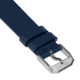 Marathon Cross Hatch 2-Piece Strap, Italian Leather, Steel Buckle, 20mm, Royal Blue, Standard, WS-LT-RBSS-20-ST