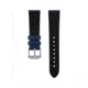 Marathon Cross Hatch 2-Piece Strap, Italian Leather, Steel Buckle, 20mm, Royal Blue, Standard, WS-LT-RBSS-20-ST