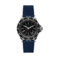 Marathon Cross Hatch 2-Piece Strap, Italian Leather, Steel Buckle, 20mm, Royal Blue, Standard, WS-LT-RBSS-20-ST