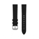 Marathon Cross Hatch 2-Piece Strap, Leather, Steel Buckle, 18mm, Black, Extra Long, WS-LT-BKSS-18-XL