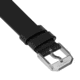 Marathon Cross Hatch 2-Piece Strap, Leather, Steel Buckle, 18mm, Black, Standard, WS-LT-BKSS-18-ST