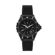 Marathon Cross Hatch 2-Piece Strap, Leather, Steel Buckle, 20mm, Black, Standard, WS-LT-BKBK-20-ST