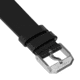 Marathon Cross Hatch 2-Piece Strap, Leather, Steel Buckle, 22mm, Black, Extra Long, WS-LT-BKSS-22-XL