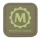 Marathon 2x2in Morale Patch w/Glow in the Dark Rubber Logo,Desert Tan, AD030009DT