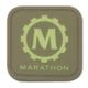 Marathon 2x2in Morale Patch w/Glow in the Dark Rubber Logo,Desert Tan, AD030009DT