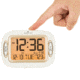 Marathon Atomic Alarm Clock w/Temperature and Date, White CL030051WH
