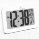 Marathon Atomic Wall Clock w/8 Time Zones and Stand, White, CL030033-WH-00-NA