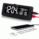 Marathon Color Changing Spectrum LED Display Alarm Clock and USB Charging Station, Black, CL030063-BK-00-NA