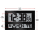 Marathon Commercial Grade Jumbo Atomic Wall Clock w/6 Time Zones, Black, CL030025-BK-00-NA