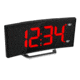 Marathon Digital Dual Alarm Clock with Two USB Chargers, Black, 9 x 1 x 3in, CL030070-BK-RD-NA
