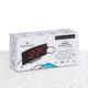 Marathon Digital Dual Alarm Clock with Two USB Chargers, Black, 9 x 1 x 3in, CL030070-BK-RD-NA