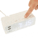 Marathon LED Alarm Clock w/Two USB Ports, White CL030055WH