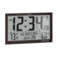Marathon Slim Jumbo Atomic Digital Wall Clock, Wood, 14.6in x 1.2in x 9in, CL030062-WD-FD-NA
