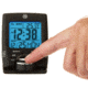 Marathon Travel Alarm Clock w/Calendar and Temperature, Black, CL030023-BK-BK-NA