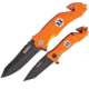 Marbles 2 Pc Assist Open EMT Rescue Knives,Stainless Steel,Aluminum Handles, CP004