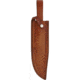 Marbles Bowie Stacked Leather Knife, 16.25in Overall, 10.5in Satin SS Clip Point Blade, Stacked Leather Handle, Brass Guard, Brown Leather Sheath, MR555/ SM1018
