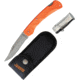 Marbles Grandfather Mountain Folding Knive Set, 5in Closed Lockback, 3.75in Matte Finish SS Clip Point Blade, Orange Finger Grooved ABS Handle, MR425