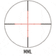 March Scopes Normal Turret 2.5-25x52mm, 30mm Tube, Second Focal Plane, MML Reticle, MIL, Black, D25V52IMLMML Reticle