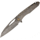 Marfione Custom Knives Custom Sigil Fallout Finish Folding Knife,4in,M390 Steel,Standard Edge,Titanium Handle MFC396FF