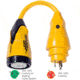 Marinco P30-503 EEL 50A-125V Female to 30A-125V Male Pigtail Adapter - Yellow 49361