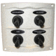 Marinco Splash Proof Panel - 4 Way - White 56941