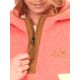 Marmot Super Aros Fleece Hoodie - Womens, Grapefruit/Wheat/Hazel, Extra Large, M14616-22516-XL