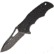 MARSER Kampfer 22 Linerlock Black Folding Knife,3.25in,Standard Edge,Drop Point,Black Stonewash,Black,G10 Handle MRSKA22