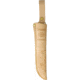 Marttiini Witch's Tooth Fixed Blade Knife, 9in Overall, 4.5in Mirror Carbon Steel Drop Point, Birch Wood And Reindeer Bone Handle, Brown Leather Belt Sheath, Boxed With Hanging Tab, 2121010