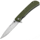 Maserin Sport Linerlock Green Folding Knife, 3 satin finish 440 stainless spear point blade, Green G10 handle, 46006G10V