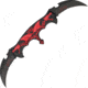 Master Collection Double Dragon A/O Fold Knife, SS Assist Black PS hawkbill blade, Red Handle MCA004BR