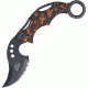Master Collection Dragon Karambit A/O Fold Knife, SS Assist Black Partially SE, Orange Handle MCA010OR
