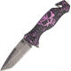Master Collection Skull Rescue Folder A/O Fold Knife, SS Assist Tanto Blade, Purple Handle MCA007BP