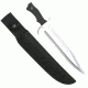 Master Cutlery Fixed Blade, 16.5in, Stainless Steel Blade, Rubberized Grip On Handle HK-2232