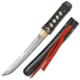 Master Cutlery Fixed Blade, 16.75in, Carbon Steel Blade, Black Leather Wrapped Real Ray Skin Handle DB-T02