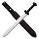 Master Cutlery Fixed Blade, 24in, Stainless Steel Blade, Black Nylon Fiber Handle, SW-1276